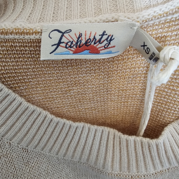FAHERTY NEW Surfer 100% Organic Cotton Sweater Tee, Women's XS - Picture 10 of 10